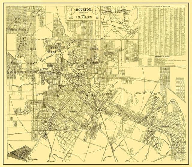 Mapa histórico de Houston