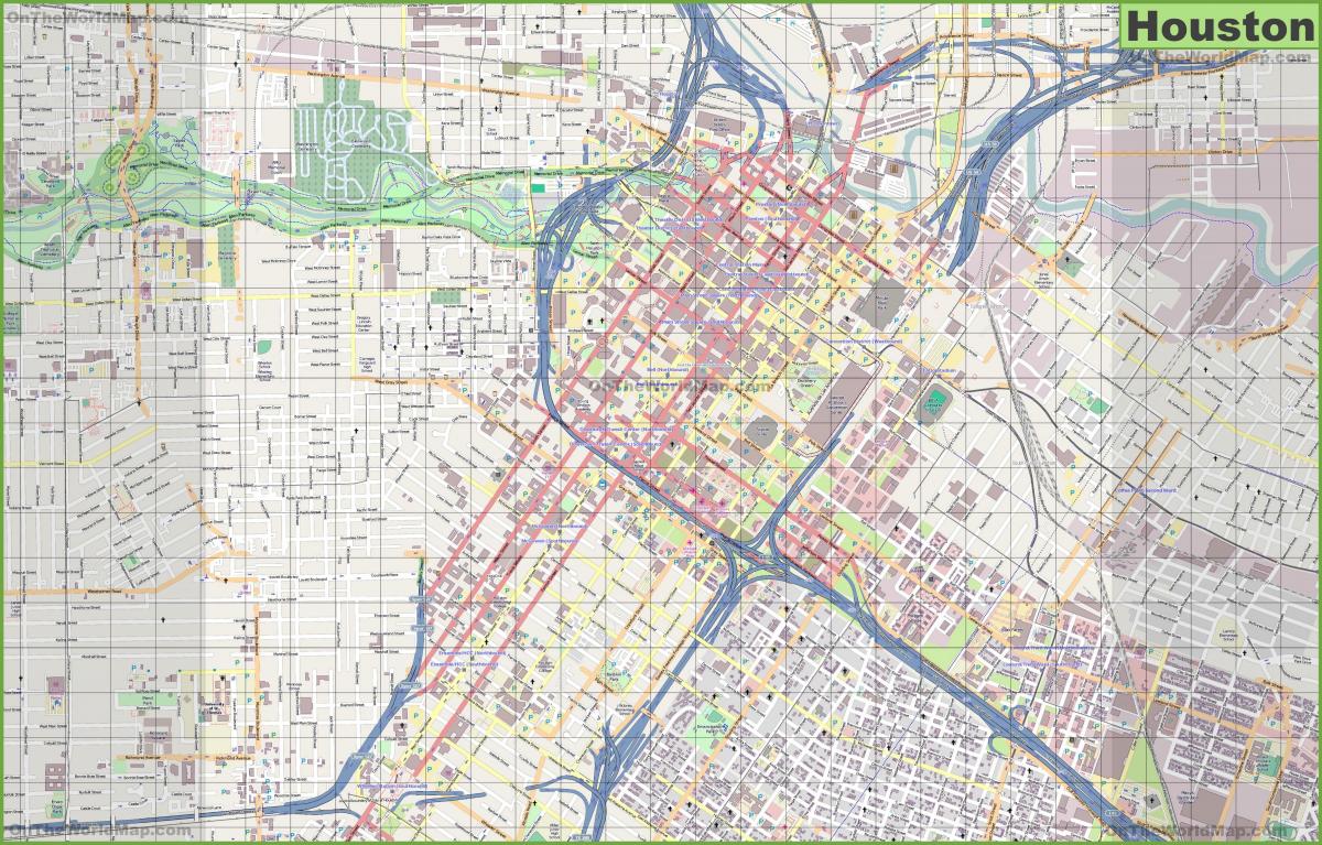 Mapa de calles de Houston