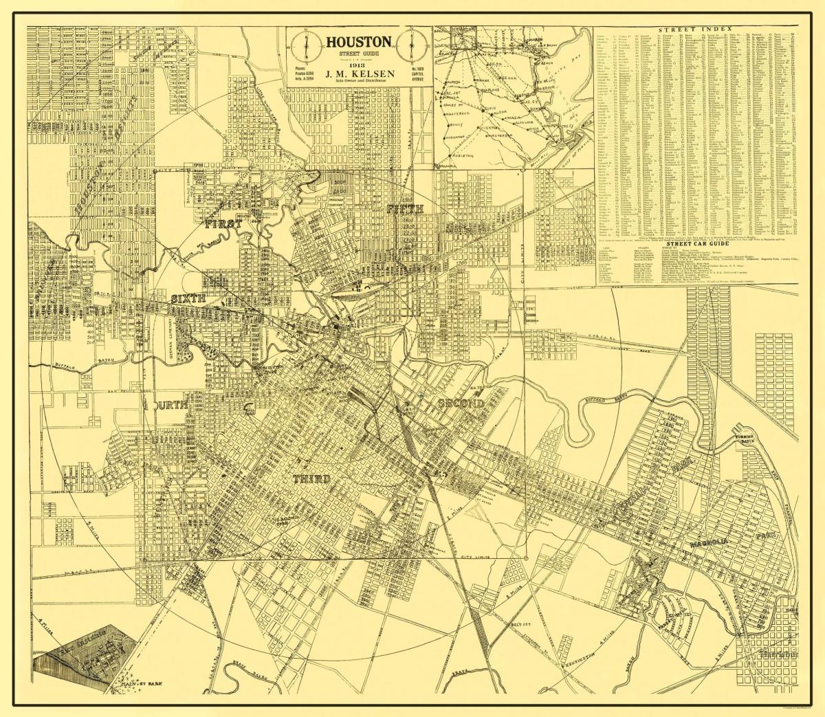 Mapa histórico de Houston